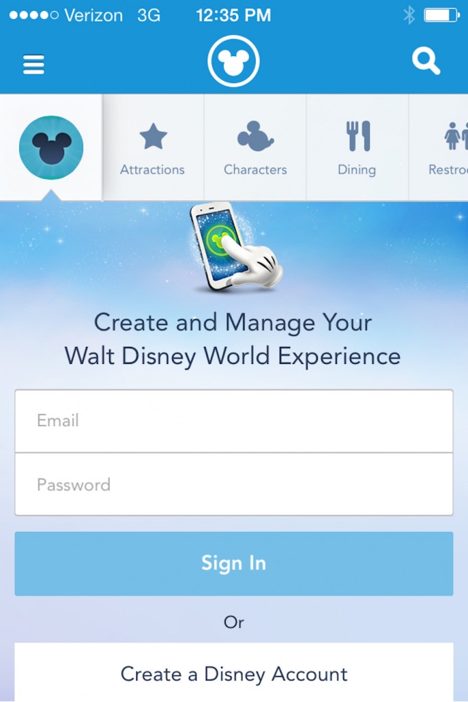 My Disney Experience Smartphone App